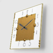 Art Deco Quadratische Wanduhr (Winkel)