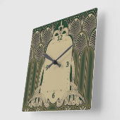 Art Deco Quadratische Wanduhr (Winkel)