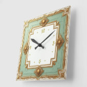 Art Deco Quadratische Wanduhr (Winkel)