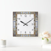 Art Deco Quadratische Wanduhr (Zuhause)