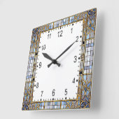 Art Deco Quadratische Wanduhr (Winkel)
