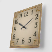 Art Deco Quadratische Wanduhr (Winkel)