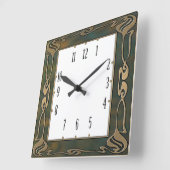 Art Deco Quadratische Wanduhr (Winkel)