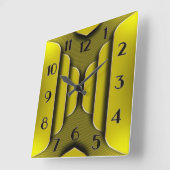 Art Deco Quadratische Wanduhr (Winkel)