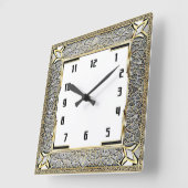 Art Deco Quadratische Wanduhr (Winkel)