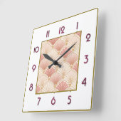 Art Deco Quadratische Wanduhr (Winkel)