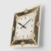 Art Deco Quadratische Wanduhr (Winkel)