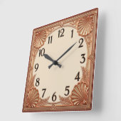 Art Deco Quadratische Wanduhr (Winkel)
