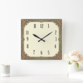 Art Deco Quadratische Wanduhr (Zuhause)