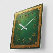 Art Deco Quadratische Wanduhr (Winkel)