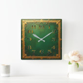 Art Deco Quadratische Wanduhr (Zuhause)
