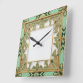 Art Deco Quadratische Wanduhr (Winkel)