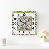 Art Deco Quadratische Wanduhr (Zuhause)