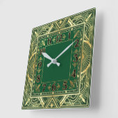 Art Deco Quadratische Wanduhr (Winkel)