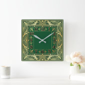 Art Deco Quadratische Wanduhr (Zuhause)