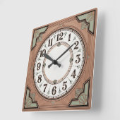 Art Déco Quadratische Wanduhr (Winkel)