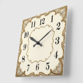 Art Deco Quadratische Wanduhr (Winkel)
