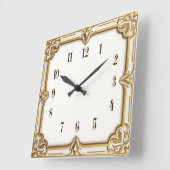 Art Deco Quadratische Wanduhr (Winkel)