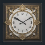 Art Deco Quadratische Wanduhr<br><div class="desc">Großartiges Uhrendesign. Du wirst es wie andere Liebe bekommen. Sie können dieses Design auch für andere Produkte verwenden,  die Sie mögen,  oder Ihren Text anpassen und hinzufügen. Folgen Sie mir für mehr. Vielen Dank. Ich wünsche Ihnen einen schönen Tag.</div>