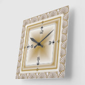 Art Deco Quadratische Wanduhr (Winkel)