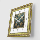 Art Deco Quadratische Wanduhr (Winkel)