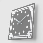 Art Deco Quadratische Wanduhr (Winkel)