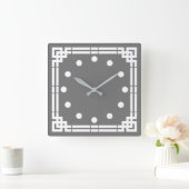 Art Deco Quadratische Wanduhr (Zuhause)