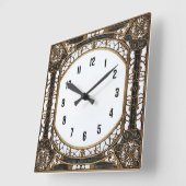 Art Deco Quadratische Wanduhr (Winkel)