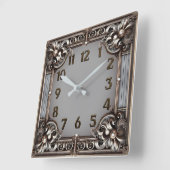 Art Deco Quadratische Wanduhr (Winkel)
