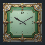 Art Deco Quadratische Wanduhr<br><div class="desc">Großartiges Uhrendesign. Du wirst es wie andere Liebe bekommen. Sie können dieses Design auch für andere Produkte verwenden,  die Sie mögen,  oder Ihren Text anpassen und hinzufügen. Folgen Sie mir für mehr. Vielen Dank. Ich wünsche Ihnen einen schönen Tag.</div>