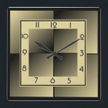 Art Deco Quadratische Wanduhr<br><div class="desc">Großartiges Uhrendesign. Du wirst es wie andere Liebe bekommen. Sie können dieses Design auch für andere Produkte verwenden,  die Sie mögen,  oder Ihren Text anpassen und hinzufügen. Folgen Sie mir für mehr. Vielen Dank. Ich wünsche Ihnen einen schönen Tag.</div>