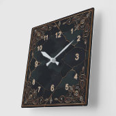 Art Deco Quadratische Wanduhr (Winkel)