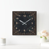 Art Deco Quadratische Wanduhr (Zuhause)