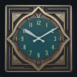 Art Deco Quadratische Wanduhr<br><div class="desc">Großartiges Uhrendesign. Du wirst es wie andere Liebe bekommen. Sie können dieses Design auch für andere Produkte verwenden,  die Sie mögen,  oder Ihren Text anpassen und hinzufügen. Folgen Sie mir für mehr. Vielen Dank. Ich wünsche Ihnen einen schönen Tag.</div>