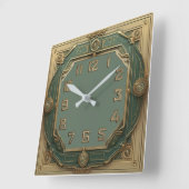 Art Deco Quadratische Wanduhr (Winkel)