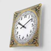 Art Deco Quadratische Wanduhr (Winkel)