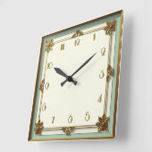 Art Deco Quadratische Wanduhr (Winkel)