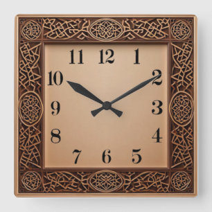 Art Deco Quadratische Wanduhr