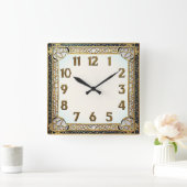 Art Deco Quadratische Wanduhr (Zuhause)
