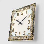 Art Deco Quadratische Wanduhr (Winkel)