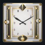 Art Deco Quadratische Wanduhr<br><div class="desc">Großartiges Uhrendesign. Du wirst es wie andere Liebe bekommen. Sie können dieses Design auch für andere Produkte verwenden,  die Sie mögen,  oder Ihren Text anpassen und hinzufügen. Folgen Sie mir für mehr. Vielen Dank. Ich wünsche Ihnen einen schönen Tag.</div>