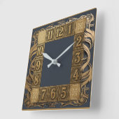 Art Deco Quadratische Wanduhr (Winkel)
