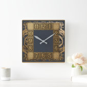 Art Deco Quadratische Wanduhr (Zuhause)
