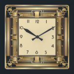 Art Deco Quadratische Wanduhr<br><div class="desc">Großartiges Uhrendesign. Du wirst es wie andere Liebe bekommen. Sie können dieses Design auch für andere Produkte verwenden,  die Sie mögen,  oder Ihren Text anpassen und hinzufügen. Folgen Sie mir für mehr. Vielen Dank. Ich wünsche Ihnen einen schönen Tag.</div>