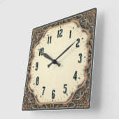 Art Deco Quadratische Wanduhr (Winkel)
