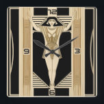 Art Deco Quadratische Wanduhr<br><div class="desc">Großartiges Uhrendesign. Du wirst es wie andere Liebe bekommen. Sie können dieses Design auch für andere Produkte verwenden,  die Sie mögen,  oder Ihren Text anpassen und hinzufügen. Folgen Sie mir für mehr. Vielen Dank. Ich wünsche Ihnen einen schönen Tag.</div>