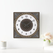 Art Deco Quadratische Wanduhr (Zuhause)