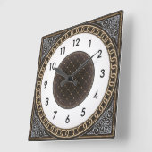 Art Deco Quadratische Wanduhr (Winkel)