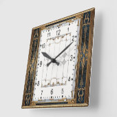 Art Deco Quadratische Wanduhr (Winkel)