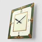 Art Deco Quadratische Wanduhr (Winkel)